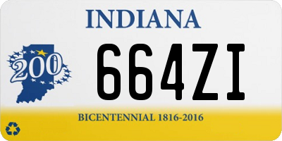 IN license plate 664ZI