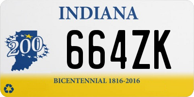 IN license plate 664ZK