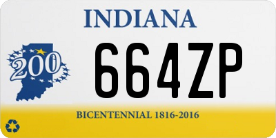 IN license plate 664ZP