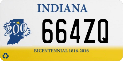 IN license plate 664ZQ