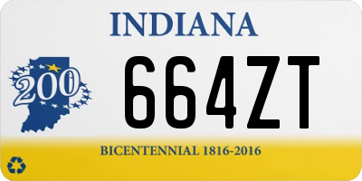 IN license plate 664ZT