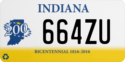 IN license plate 664ZU