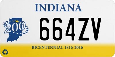 IN license plate 664ZV