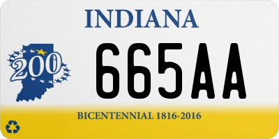 IN license plate 665AA