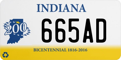 IN license plate 665AD