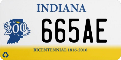 IN license plate 665AE