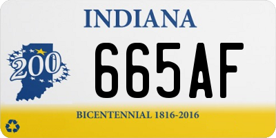 IN license plate 665AF