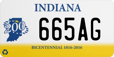 IN license plate 665AG