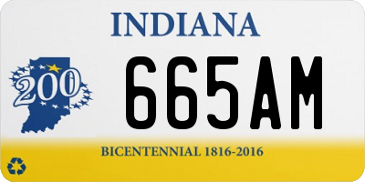 IN license plate 665AM