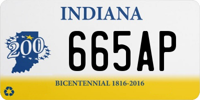 IN license plate 665AP