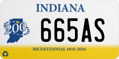 IN license plate 665AS