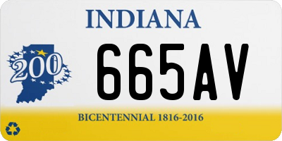 IN license plate 665AV