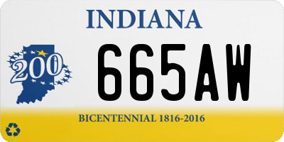 IN license plate 665AW