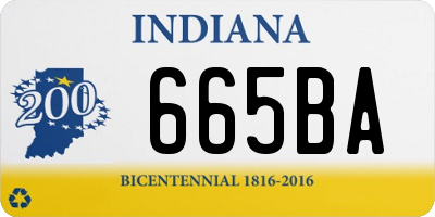 IN license plate 665BA