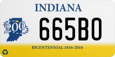 IN license plate 665BO