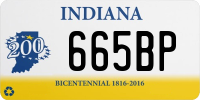 IN license plate 665BP