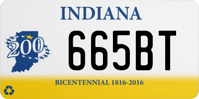 IN license plate 665BT