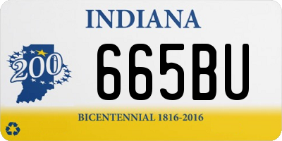 IN license plate 665BU