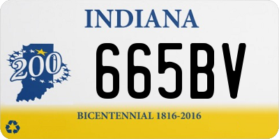 IN license plate 665BV