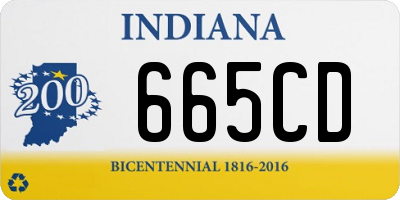 IN license plate 665CD