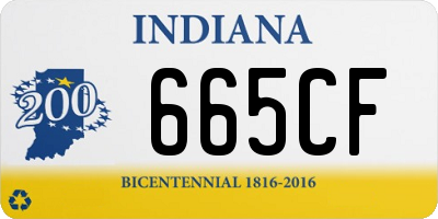 IN license plate 665CF