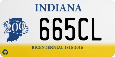 IN license plate 665CL