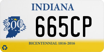 IN license plate 665CP