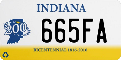 IN license plate 665FA