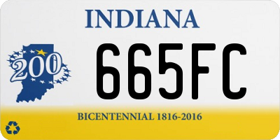 IN license plate 665FC