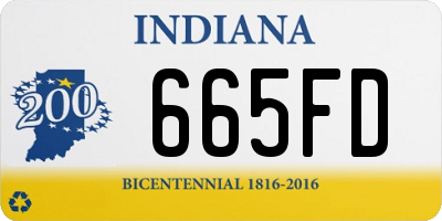 IN license plate 665FD