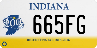 IN license plate 665FG