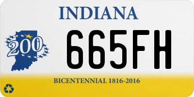 IN license plate 665FH