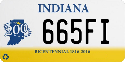 IN license plate 665FI