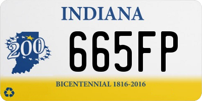 IN license plate 665FP