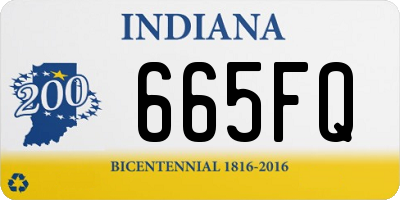 IN license plate 665FQ