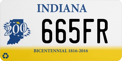 IN license plate 665FR