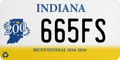 IN license plate 665FS