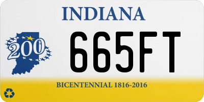 IN license plate 665FT