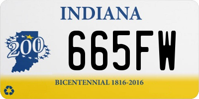 IN license plate 665FW