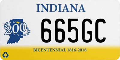 IN license plate 665GC