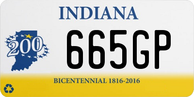 IN license plate 665GP