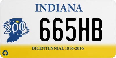 IN license plate 665HB