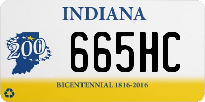 IN license plate 665HC