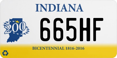 IN license plate 665HF