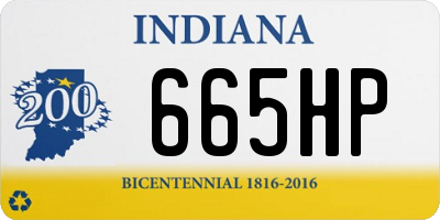 IN license plate 665HP