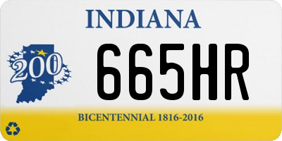 IN license plate 665HR