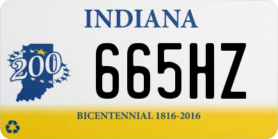 IN license plate 665HZ