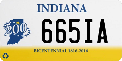 IN license plate 665IA