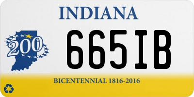 IN license plate 665IB