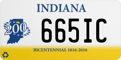 IN license plate 665IC